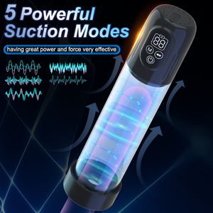 自動吸引式電動セックスグッズ 振動式拡大真空ポンプ 男性用陰茎増大ポンプ - Product Image 3