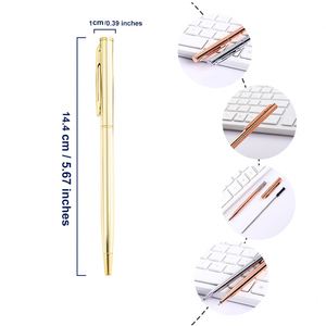 Promotional <b>Gifts</b> Custom logo Rose Gold Clip Ball <b>Pen</b> Metal Luxury Business Advertising Black Ink Ballpoint <b>Pen</b> for Promotion - Product Image 3