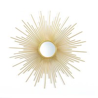 Miroir mural rond décoratif en forme de soleil doré, miroir d'appoint pour salon, chambre à coucher, décoration intérieure, vente en gros, directement de l'usine