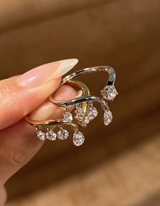 Xinfly Women's 18K Gold <b>Ring</b> with Lab Diamond <b>Fine</b> <b>Ring</b> Luxury Jewelry for Women - Product Image 2