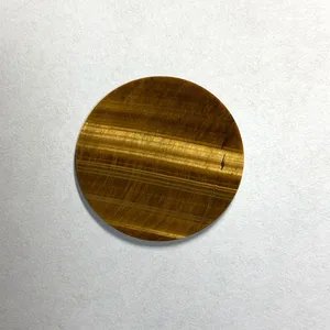 라운드 시트 15mm 두께 2 mm 자연적인 돌 노란색 타이거 아이 스톤 비즈 더블 플랫 동전
