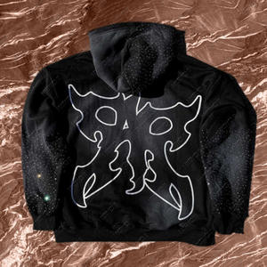 Écusson de broderie d'été personnalisé avec impression à la mode strass pour le lavage à l'acide de la rue sweats à capuche en coton éponge vêtements OEM - Product Image 2