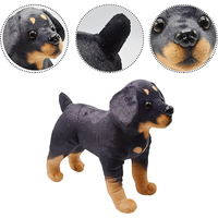 U417 réaliste Rottweiler chien peluche animal simulé réaliste peluche chiot poupée mignon brodé marron noir chien jouets en peluche