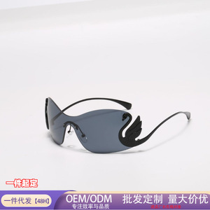 Lunettes de soleil Black Swan sans monture, élégantes, luxe léger, pour les vacances et de haute qualité, pour femmes en Europe et en Amérique - Product Image 1