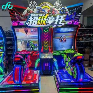 Simulateur de course de moto vidéo 3D Super Bike 4 LCD de 5 pouces, machine de jeu d'arcade, version anglaise, certifié CE, en acier inoxydable - Product Image 6