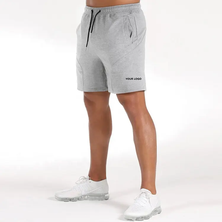 Aangepaste Hoge Kwaliteit Katoen Ademend Stretch Training Sport Tapered Shorts Workout Fitness Running Athletic Mannen Gym Shorts