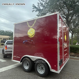 DOT CE Square Galvanized Chassis Fully Equipped Cotton Kitchen For Candy Floss Hot Dog Fast Food <b>Concession</b> <b>Trailer</b> - Product Image 4