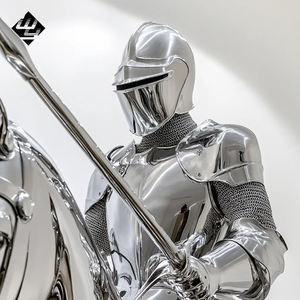 Декоративная статуя в индивидуальном стиле, парковое украшение, скульптура рыцаря из нержавеющей стали на заказ, любой размер - Product Image 4