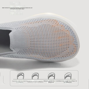 Zapatillas Ortopédicas para Caminar, <span class=keywords><strong>Hombre</strong></span> y Mujer, Puntera Ancha, Soporte de Arco, Transpirables, Tejido Fly Knit, Sin Cordones, Mocasines Casuales, Antideslizantes, Resistentes al Agua - Product Image 4