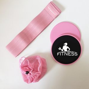 Fascia di resistenza per allenamento a casa con esercizi rosa - Product Image 2
