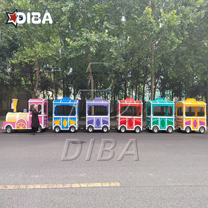 Công Viên Giải Trí Du Lịch Train Trung Tâm Mua Sắm Trường Sử Dụng Sợi Thủy Tinh Động Cơ Điện Trackless Train Cho Trẻ Em - Product Image 6