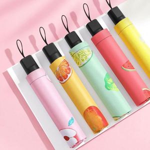 Paraguas Manual con Estampado de Frutas, con Revestimiento de Protección UV Negro, para Lluvia o Sol, Ideal para Viajes, Venta al Por Mayor - Product Image 2