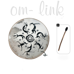 Tambour chamanique artisanal en peau de chèvre pour la pleine conscience, la relaxation et le bien-être <span class=keywords><strong>holistique</strong></span> - Product Image 2