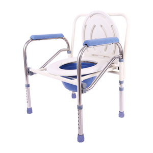 Multifunctional <b>Commode</b> Chair Stainless Steel Foldable For Elderly And Disabled Home Use - Product Image 2