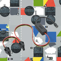 Adaptador Angitu de 15 Pines para Laptop con Cable de Alimentación PCIe 1x2x3x4xSata de 6/8 Pines a SATA 12V 5V, Aislamiento de PVC, 50cm, Cobre Estañado