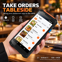 Terminal de commande de restaurant portable Z1L Android 11, 4 Go de RAM, 64 Go de stockage, écran tactile 5,99 pouces, PDA