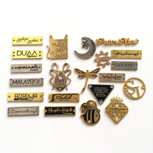 Oem Brand Logo Name Eco-Friendly Woven Zinc Alloy Metal <b>Tag</b> for Handbag Customized Material Stainless Steel Brass Metal Label - Product Image 2