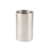 Camol Seau à glace droit double paroi 1,6 L personnalisé Accessoires de bar en acier inoxydable pour bar à domicile Hôtel Fête