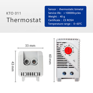 ミニOEM/ODM温度コントローラKTO011サーモスタットスイッチ内蔵過熱保護通常クローズドスナップアクションコンタクト - Product Image 2