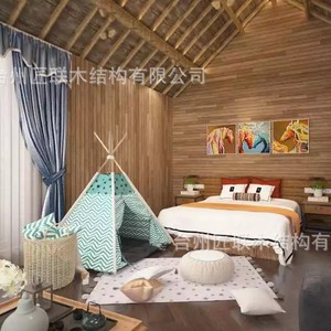 บ้านไม้ทรงสี่เหลี่ยม ดีไซน์เรียบง่าย ติดตั้งง่าย เหมาะสำหรับโรงแรม บ้านสำเร็จรูปแบบโมดูลาร์ พร้อมการวางแผน - Product Image 3