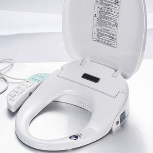 Smart Toilet Seat Round Heated With Wash And Dry Function 110V-240V AC Power Plastic Material - Product Image 1