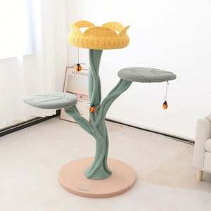 Meubles à plusieurs niveaux de tour de chat sûr de vente chaude avec la plate-forme de saut chats en bois modernes grattant des arbres - Product Image 2