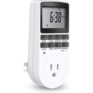 Rơle 16A 230V LCD Kỹ Thuật Số Hàng Tuần Có Thể Lập Trình Cắm Vào Ổ Cắm Hẹn Giờ Ổ CẮM HẸN GIỜ EU/UK/US/AU