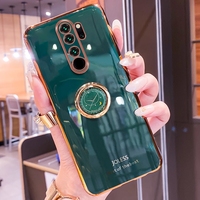 Coque de luxe en Silicone souple avec support anneau, pour Xiaomi, Redmi Note 8 Pro, 8 T, 8 Pro