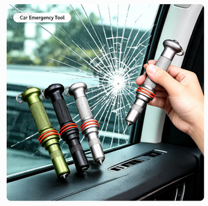 <span class=keywords><strong>Casse</strong></span>-vitre de voiture portable, outil d'évacuation d'urgence, pointe en acier tungstène, marteau de sécurité en alliage d'aluminium, utilisation sous-marine et en cas d'incendie - Product Image 2