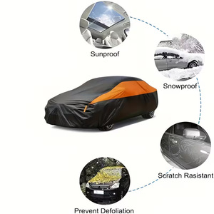 Housse de voiture SUV universelle imperméable au design tendance, en tissu Oxford 210D, personnalisable, couverture intégrale extérieure, protection UV 95% - Product Image 2