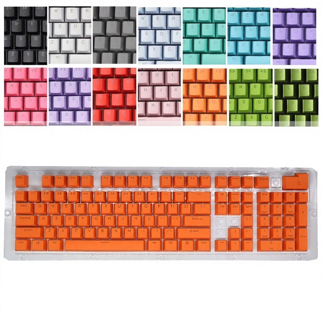 ABS 61/87/104-Key Mechanical Keyboard-Color-Matching Two-Color Transparent OEM Keycap