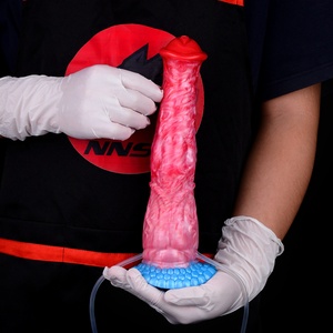 NNSX 10 Inches Horse <b>Dildo</b> with Inflating Knot and Suction Cup Animal Cock Vagina Anal Plug Horse <b>Dildo</b> Ejaculation Stimulate - Product Image 2