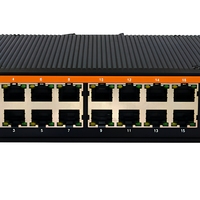 Commutateur Ethernet industriel 16 ports Fast Ethernet DC12-57V double alimentation large plage de température -40-85°C pour l'automatisation