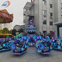 Manège tournant pour enfants sur le thème de l'espace, avec astronaute robot de dessin animé, pour parcs d'attractions et aires de jeux extérieures