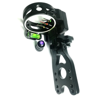 Visée pour arc à poulies à 5 broches, fibre optique 0,019 pouces avec lumière LED, main gauche/droite, accessoire de chasse et de tir en plein air
