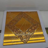 AYSHA Nouvelle Mosaïque en Verre Antioxydante Améliorée 30*30cm Style Art Déco pour la Décoration Intérieure
