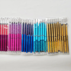 Bâton de cils avec logo personnalisé baguette de mascara à sourcils pinceaux de <span class=keywords><strong>maquillage</strong></span> haut cristal écrasé diamant pinceaux de <span class=keywords><strong>maquillage</strong></span> à sourcils avec couvercle - Product Image 5