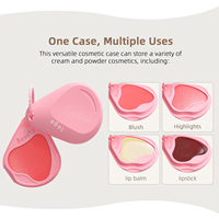 Étui de rangement moderne en silicone pour rouge à lèvres, boîte de maquillage compacte en silicone pour voyage avec design à noyau remplaçable