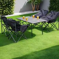 Table de pique-nique pliable moderne en aluminium, mobilier d'extérieur portable, pieds réglables, légère et durable, pour salle de sport, cuisine, atelier