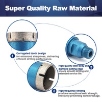 Segment de couronne diamantée soudé au laser avec filetage 1/2 BSP, outil de perçage rapide pour béton armé, maçonnerie, brique, OEM