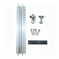 Kit de montage de toit AL6005, rail court en forme de U, pince intermédiaire réglable pour l'installation de panneaux solaires sur toiture métallique