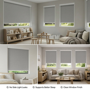 Tira de PVC ZSTARR <span class=keywords><strong>para</strong></span> Bloquear la Luz, <span class=keywords><strong>para</strong></span> Persianas <span class=keywords><strong>Enrollables</strong></span>, Sin Fugas de Luz, Color Blanco, Gris y Negro - Product Image 3