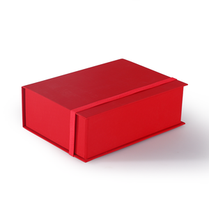 Vente en gros de grande boîte cadeau en papier américain rouge personnalisée UV Advantage fermeture magnétique pliable matériaux recyclés laminage brillant - Product Image 5