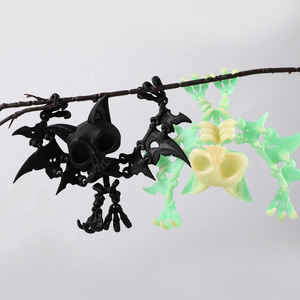 Ornement de chauve-souris imprimé en 3D qui brille dans le noir, figurine pendentif, jouet pour enfants qui brille dans le noir pour Halloween, modèle - Product Image 2