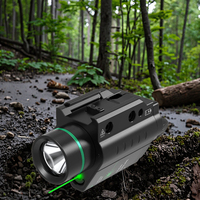 Vente chaude 300lm aluminium montage rapide lampe de poche laser combo blanc et vert lumière de sports de plein air