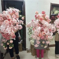 Fleur artificielle de haute qualité pour toile de fond de mariage, couleur et taille personnalisées, décoration de mariage, grande fleur artificielle