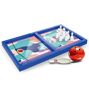 Jouets de bowling classiques pour la famille, catapulte en plastique, échiquier, jeu de table pour enfants - Product Image 1