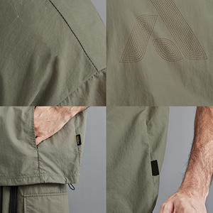 Camiseta Blanca Lisa de Nylon 100% Tejido Sólido Lavado, Ajuste Regular, 220Gsm, Peso Pesado, Antiarrugas, Estilo Vintage para Hombre al por Mayor - Product Image 3