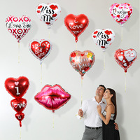 Ballon en forme de coeur de 18 pouces Décoration de mariage Lettres I LOVE YOU Ballon en aluminium Ballon de confession pour la Saint-Valentin