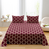 Ensemble de draps de lit modernes en polyester 100% Design d'intérieur Literie OEM ODM Non toxique Certifié OEKO-TEX 1800TC